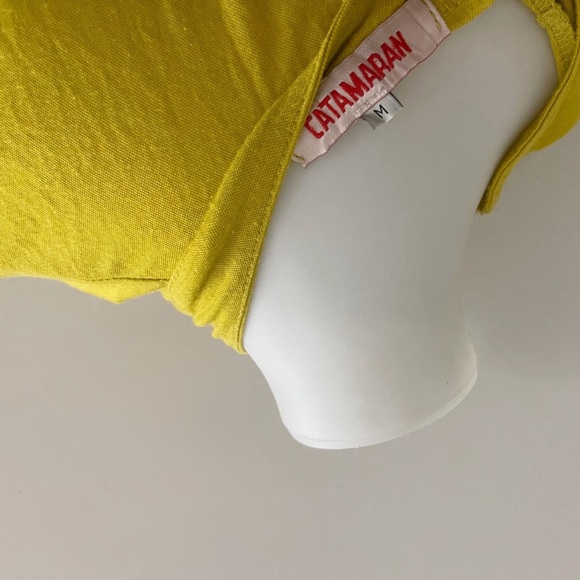 Catamaran Pleated Drop-waist Dress Relaxed Tiered Style Resort Bohi chic coastal - Picture 5 of 6